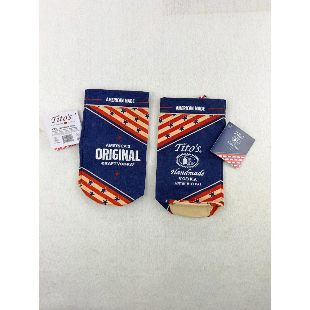 Tito's Handmade Vodka Bottle Bags Set of 2 American Made Patriotic NWT